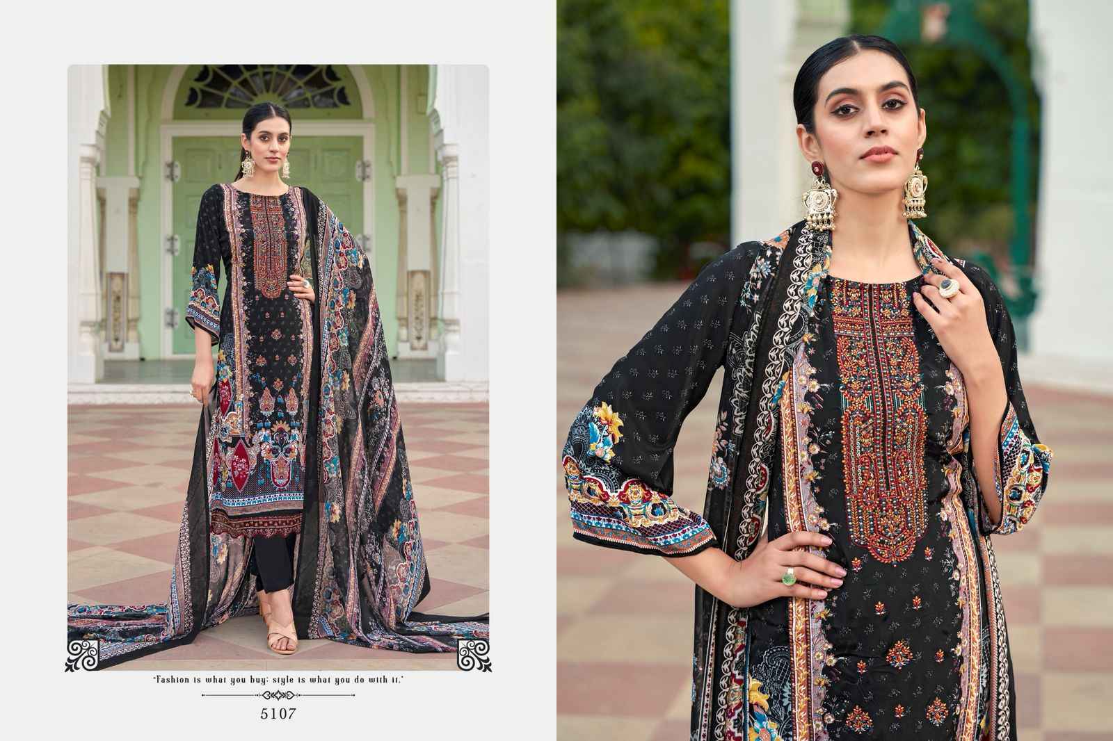 Pakiza Prints Muskaan Vol 51 Royal Crepe Dress Material 10 pcs Catalogue