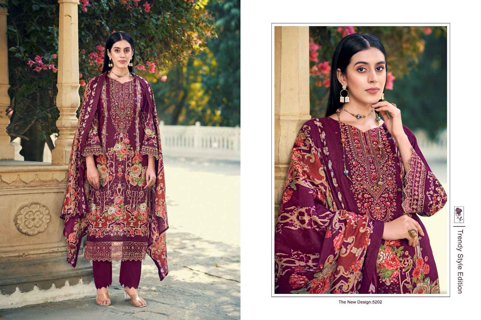 Pakiza Prints Taiyyeba Vol 52 Kashmiri Lawn Dress Material 10 pcs Catalogue