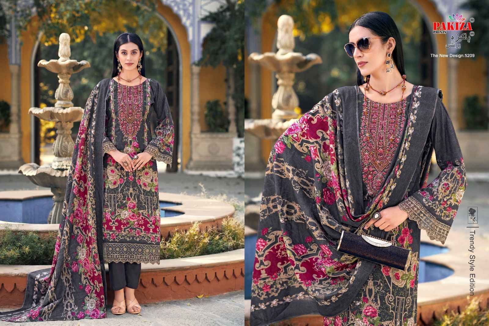 Pakiza Prints Taiyyeba Vol 52 Kashmiri Lawn Dress Material 10 pcs Catalogue