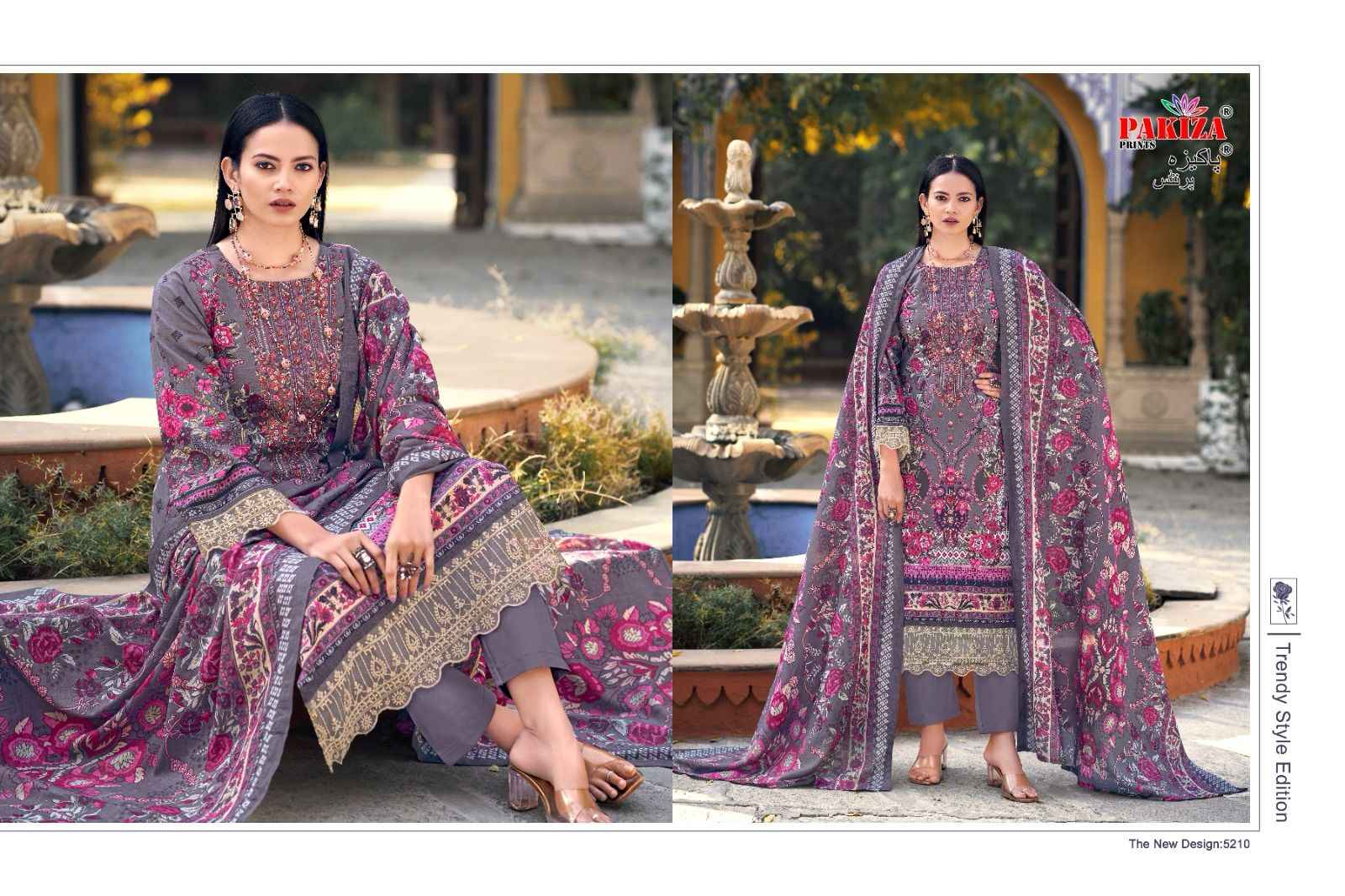 Pakiza Prints Taiyyeba Vol 52 Kashmiri Lawn Dress Material 10 pcs Catalogue