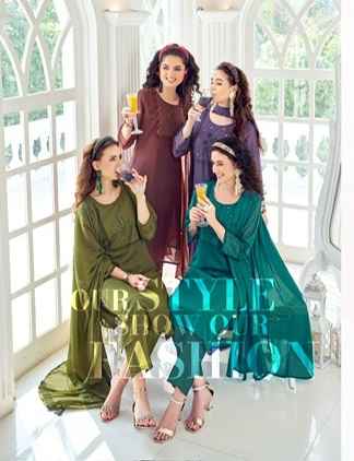 Poonam Designer Hand Craft Georgette Kurti Combo 4 pcs Catalogue
