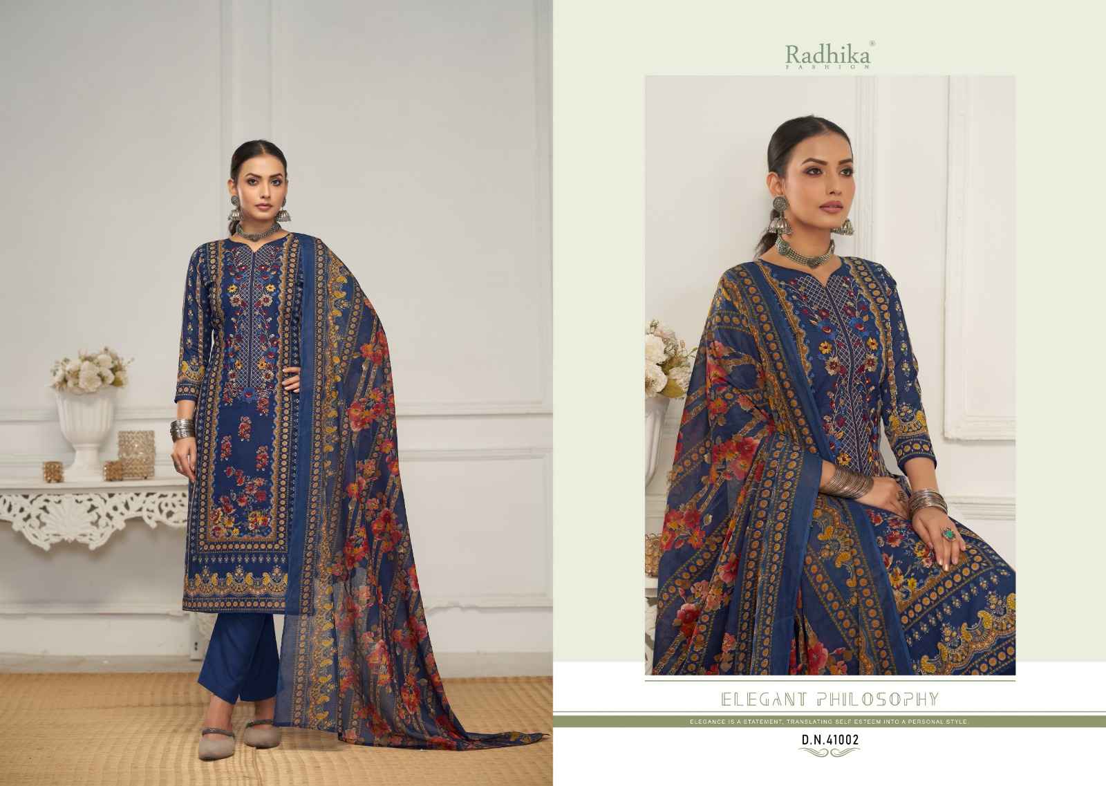 Radhika Fashion Azara Dilbhag Lawn Cotton Dress Material 4 pcs Catalogue