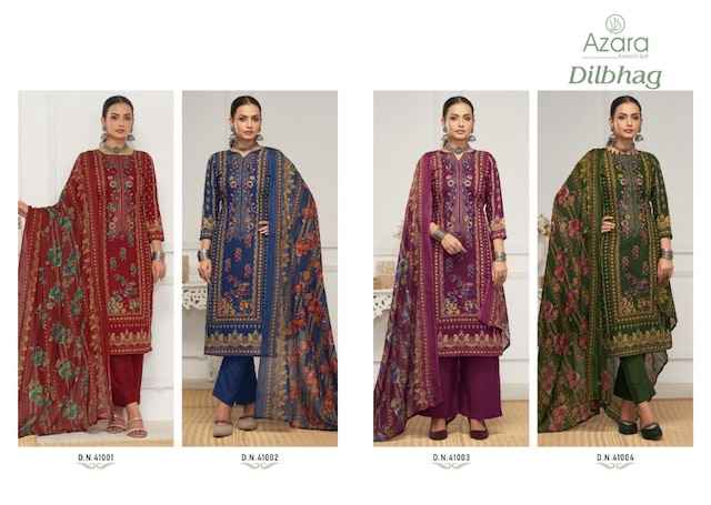 Radhika Fashion Azara Dilbhag Lawn Cotton Dress Material 4 pcs Catalogue