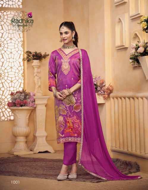Radhika Lifestyle Aanchal Vol 1 Tissue Silk Kurti Combo 6 pcs Catalogue