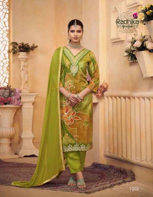 Radhika Lifestyle Aanchal Vol 1 Tissue Silk Kurti Combo 6 pcs Catalogue