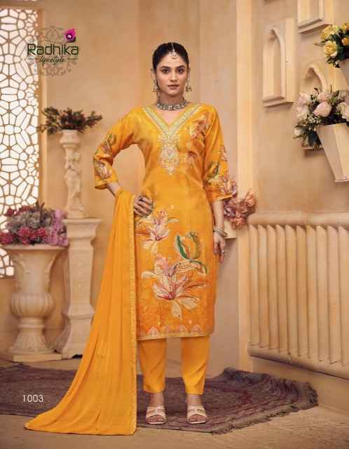 Radhika Lifestyle Aanchal Vol 1 Tissue Silk Kurti Combo 6 pcs Catalogue