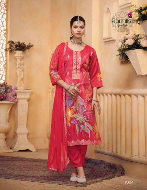 Radhika Lifestyle Aanchal Vol 1 Tissue Silk Kurti Combo 6 pcs Catalogue
