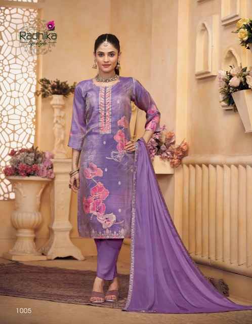 Radhika Lifestyle Aanchal Vol 1 Tissue Silk Kurti Combo 6 pcs Catalogue