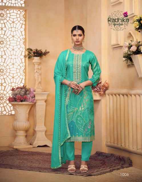 Radhika Lifestyle Aanchal Vol 1 Tissue Silk Kurti Combo 6 pcs Catalogue
