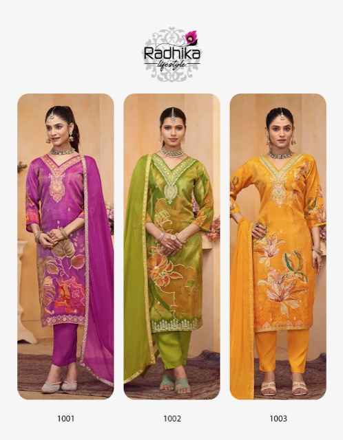 Radhika Lifestyle Aanchal Vol 1 Tissue Silk Kurti Combo 6 pcs Catalogue