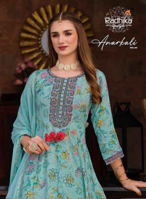 Radhika Lifestyle Anarkali Vol 5 Readymade Rayon Dress 6 Pc Catalog