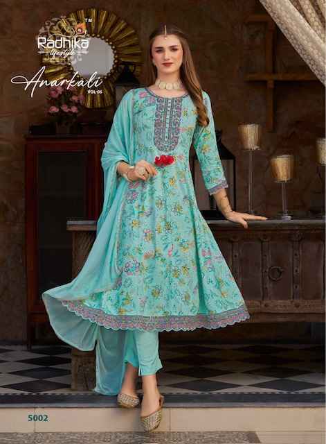 Radhika Lifestyle Anarkali Vol 5 Readymade Rayon Dress 6 Pc Catalog