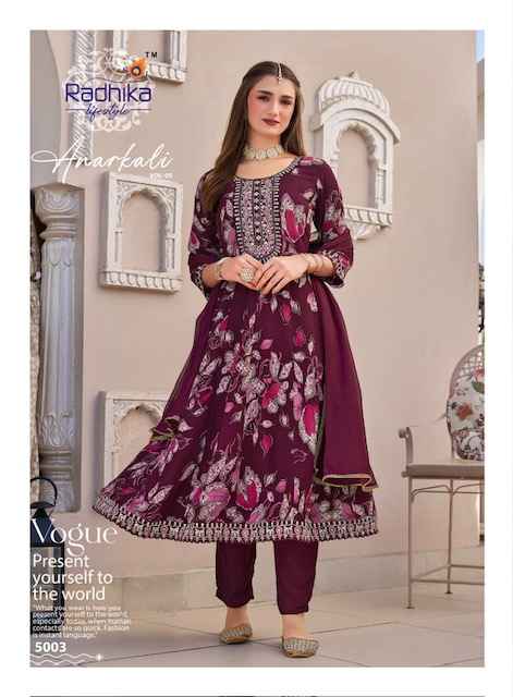 Radhika Lifestyle Anarkali Vol 5 Readymade Rayon Dress 6 Pc Catalog