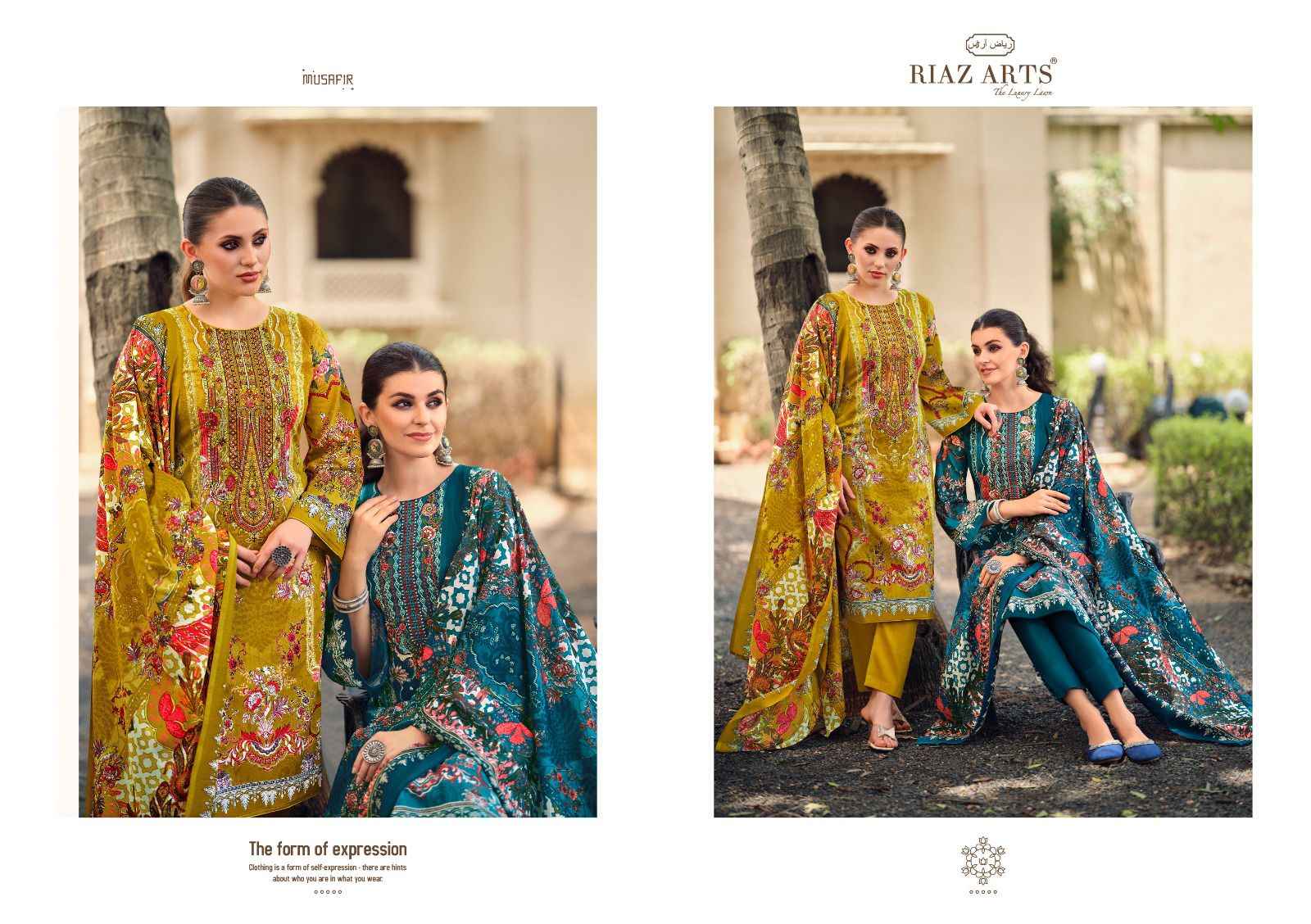 Riaz Arts Musafir Vol 19 Lawn Cotton Dress Material 8 pcs Catalogue