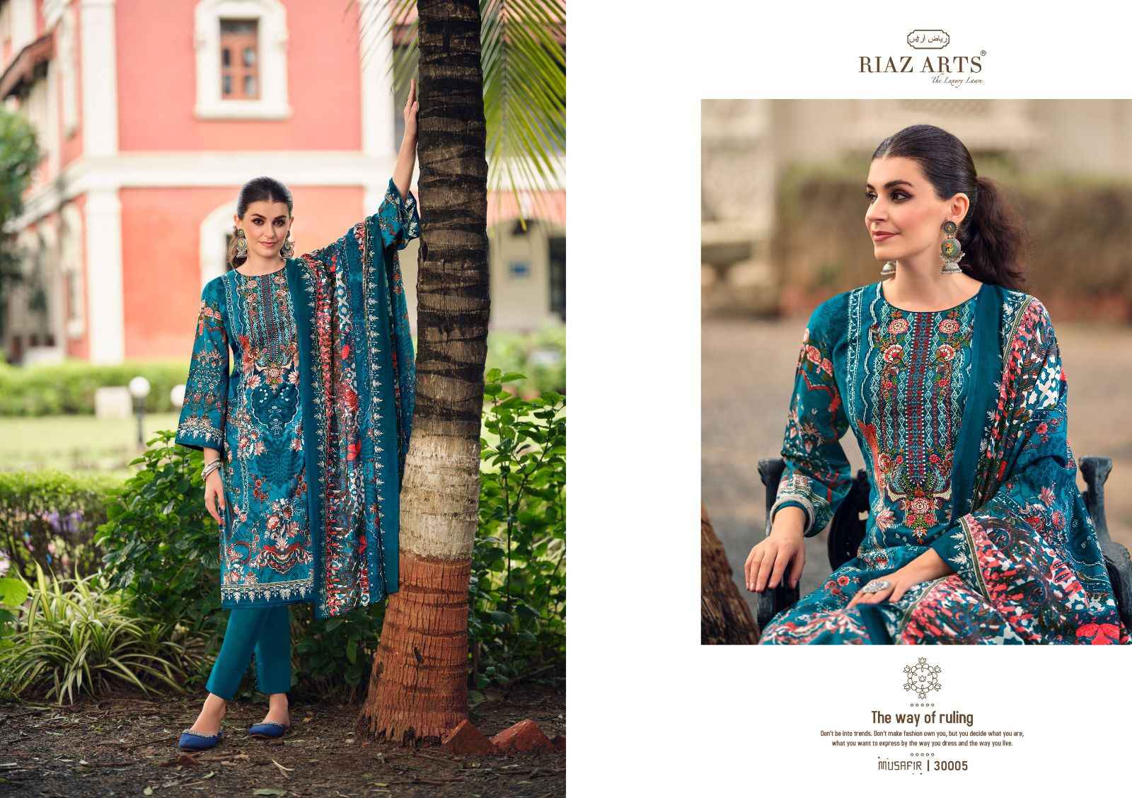 Riaz Arts Musafir Vol 19 Lawn Cotton Dress Material 8 pcs Catalogue