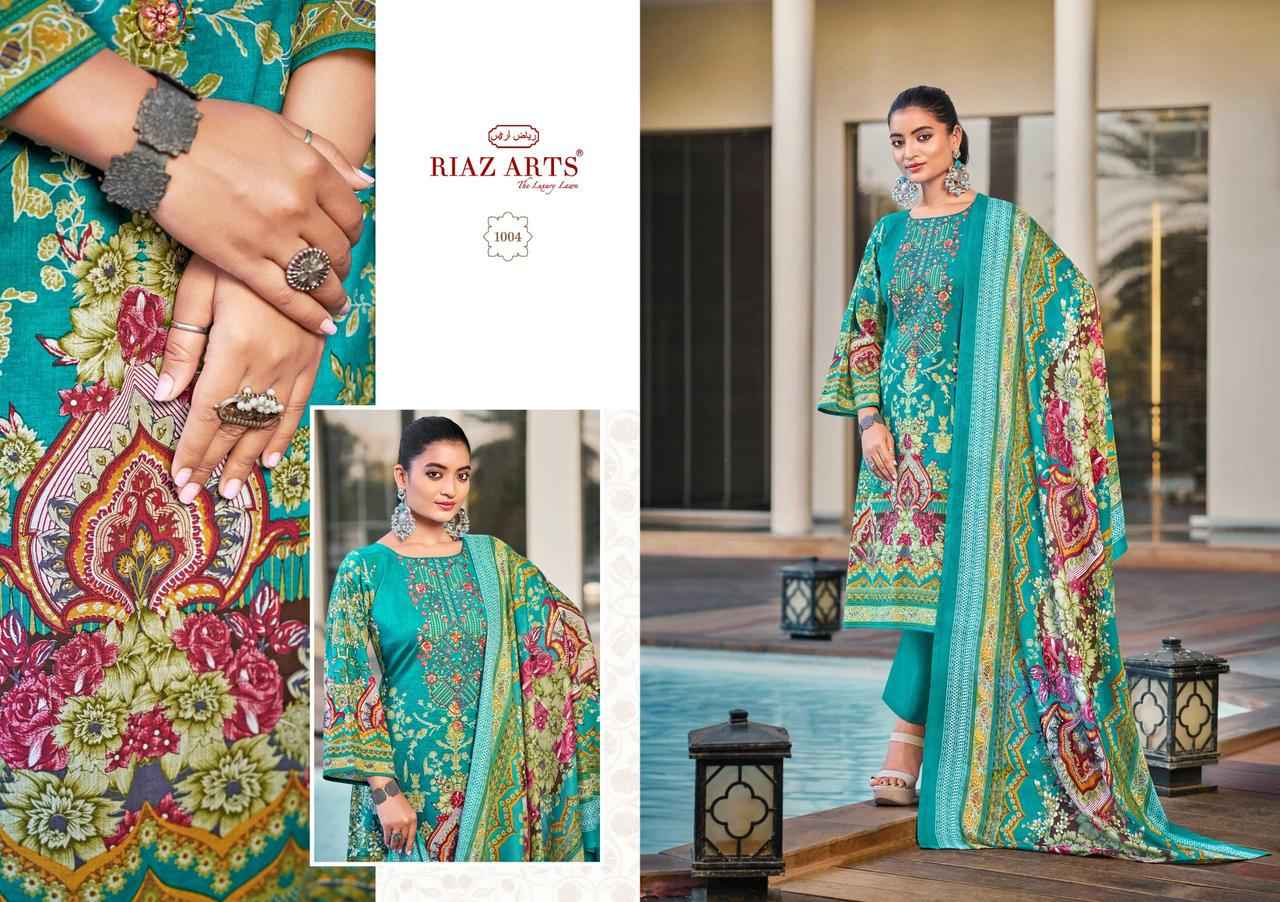Riaz Arts Ombre Karachi Lawn Dress Material Reaz Arts Wholesaler
