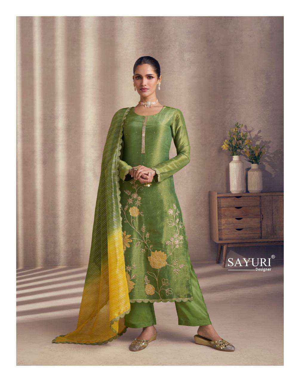 Sayuri Designer Naaz Readymade Simmer Silk Dress 4 pcs Catalogue