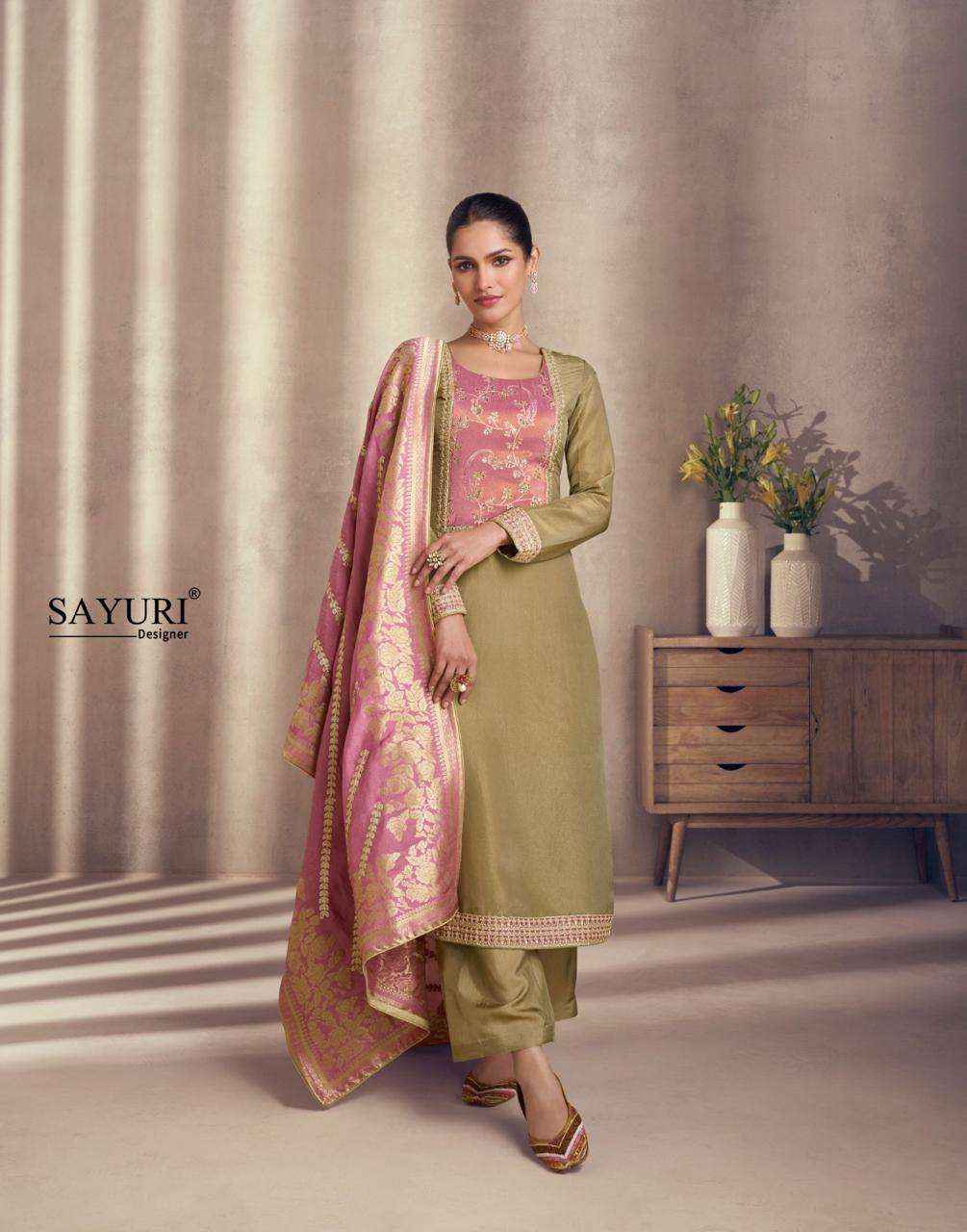 Sayuri Designer Naaz Readymade Simmer Silk Dress 4 pcs Catalogue