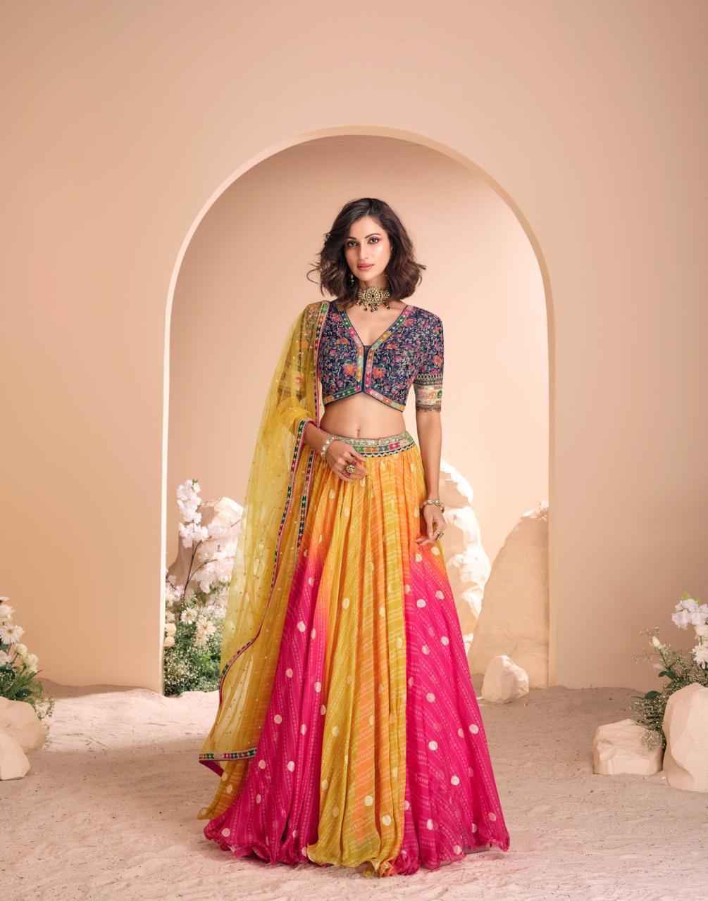 Sayuri Designer Sawaymvar Viscose Jacquard Lehenga Choli 3 pcs Catalogue