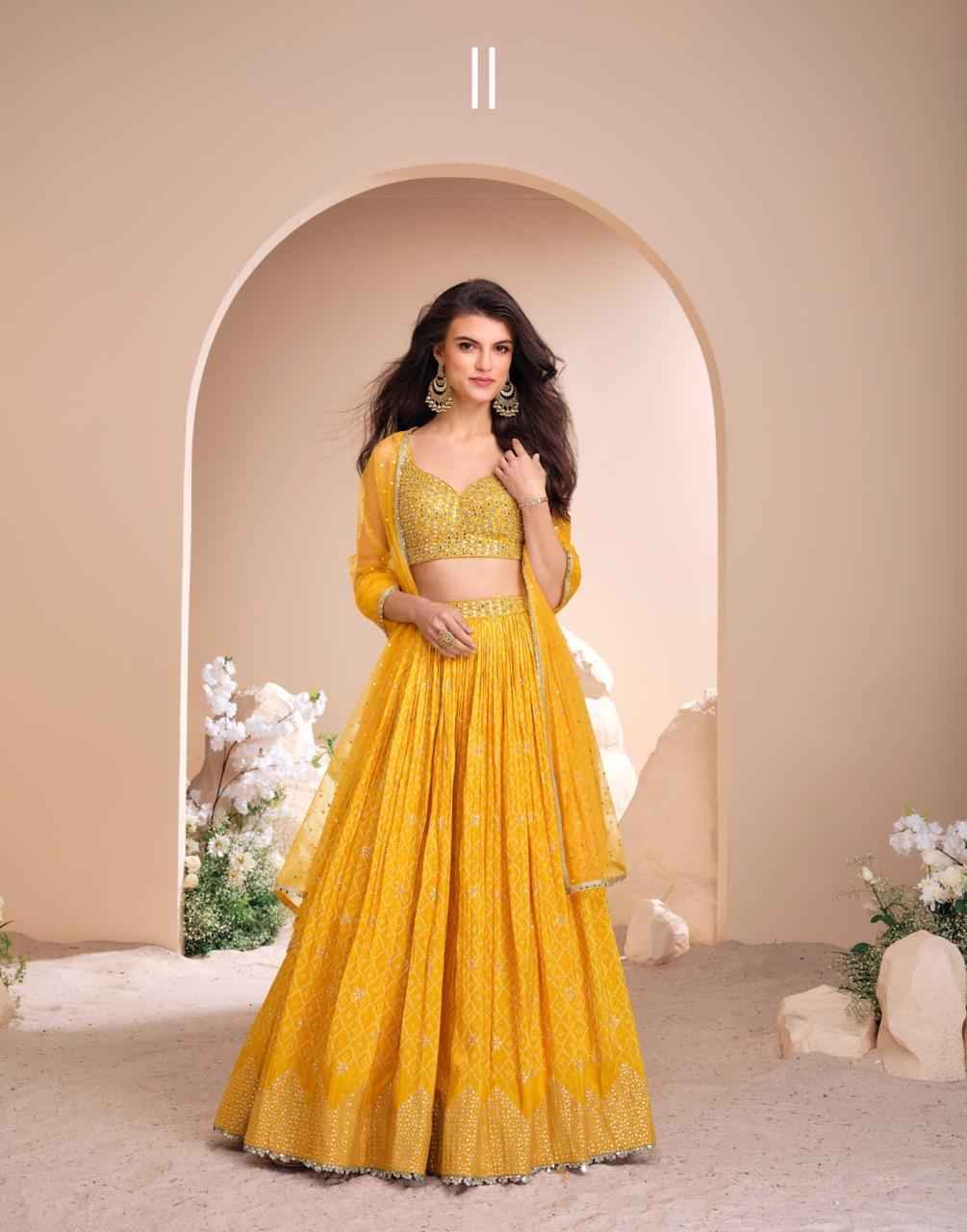 Sayuri Designer Sawaymvar Viscose Jacquard Lehenga Choli 3 pcs Catalogue
