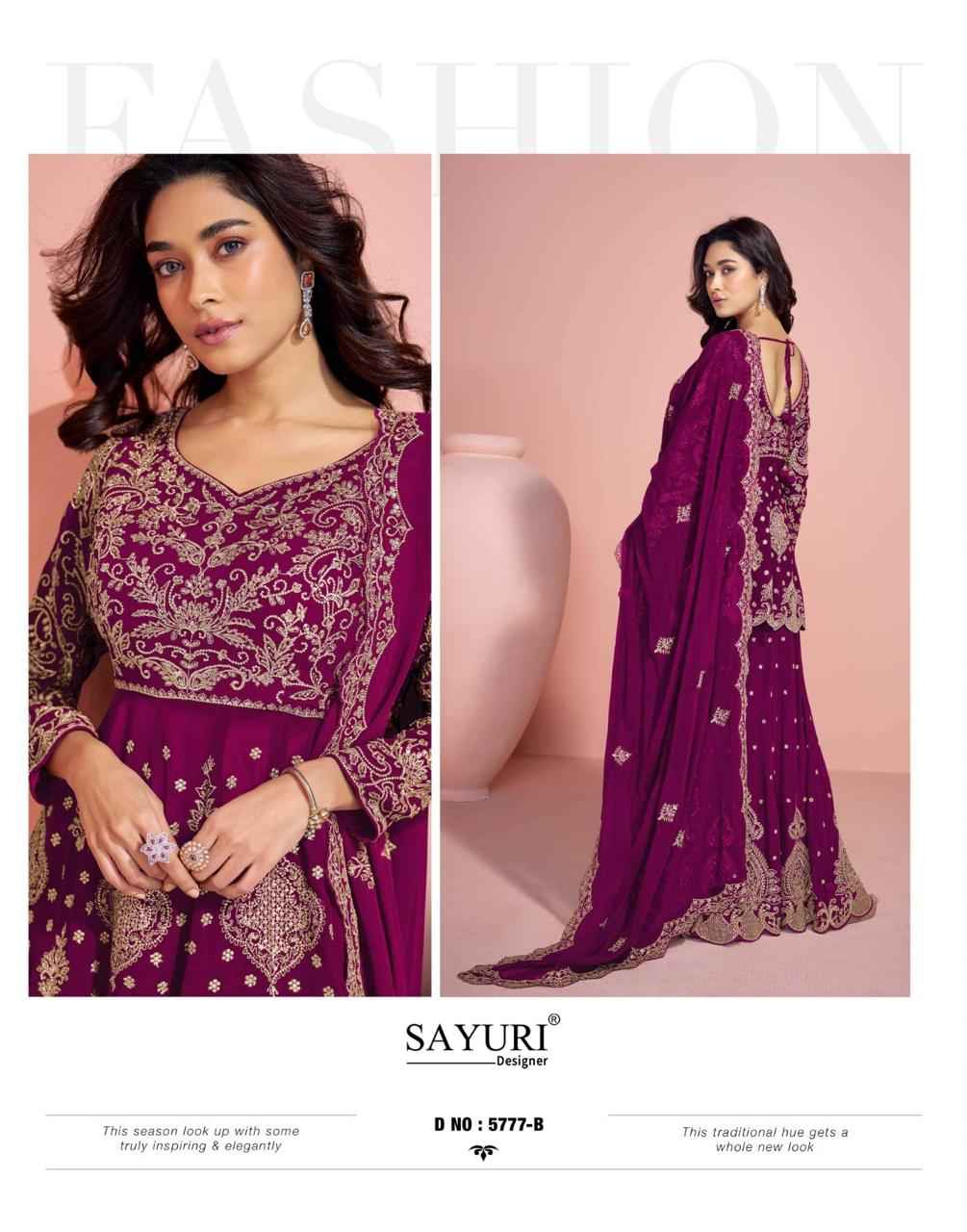 Sayuri Designer Veera Readymade Georgette Dress 3 pcs Catalogue