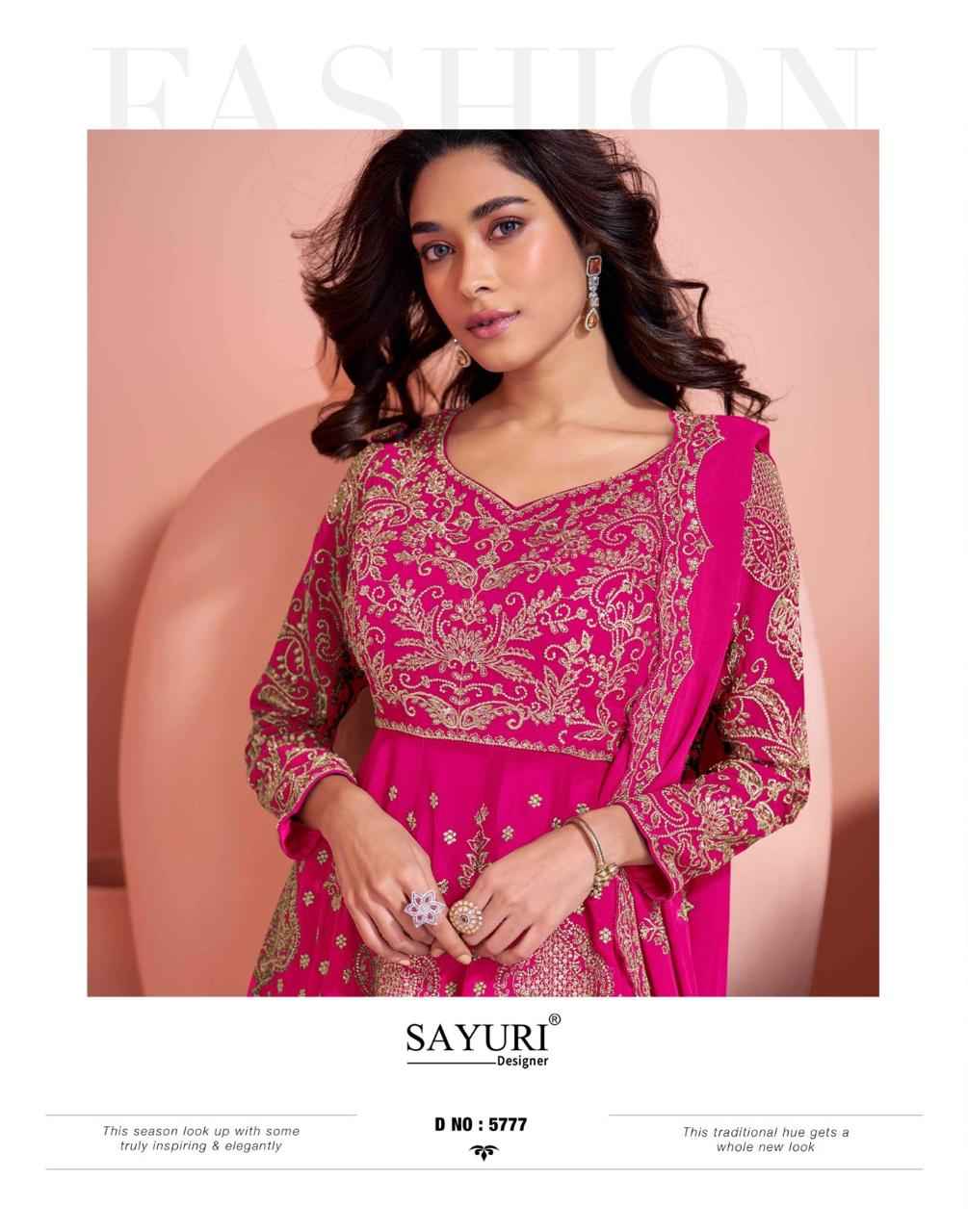 Sayuri Designer Veera Readymade Georgette Dress 3 pcs Catalogue
