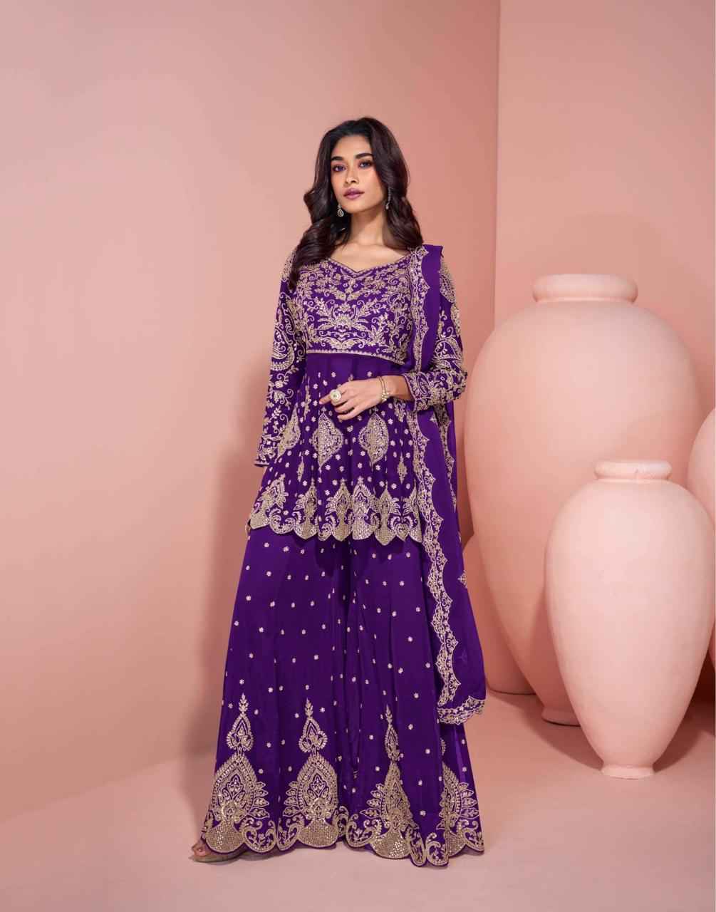 Sayuri Designer Veera Readymade Georgette Dress 3 pcs Catalogue