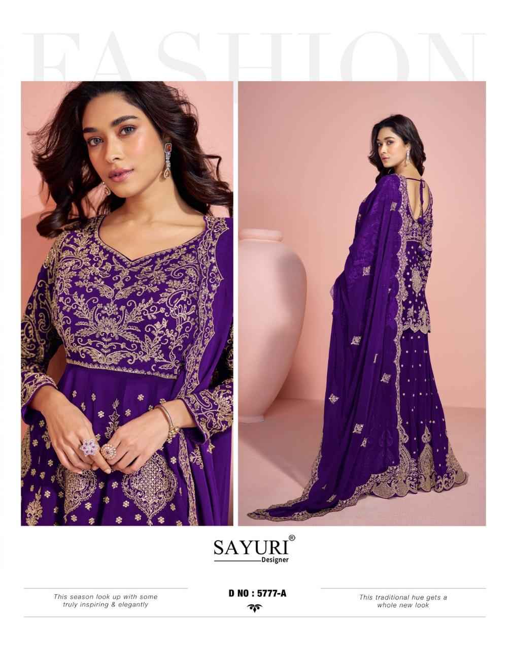 Sayuri Designer Veera Readymade Georgette Dress 3 pcs Catalogue