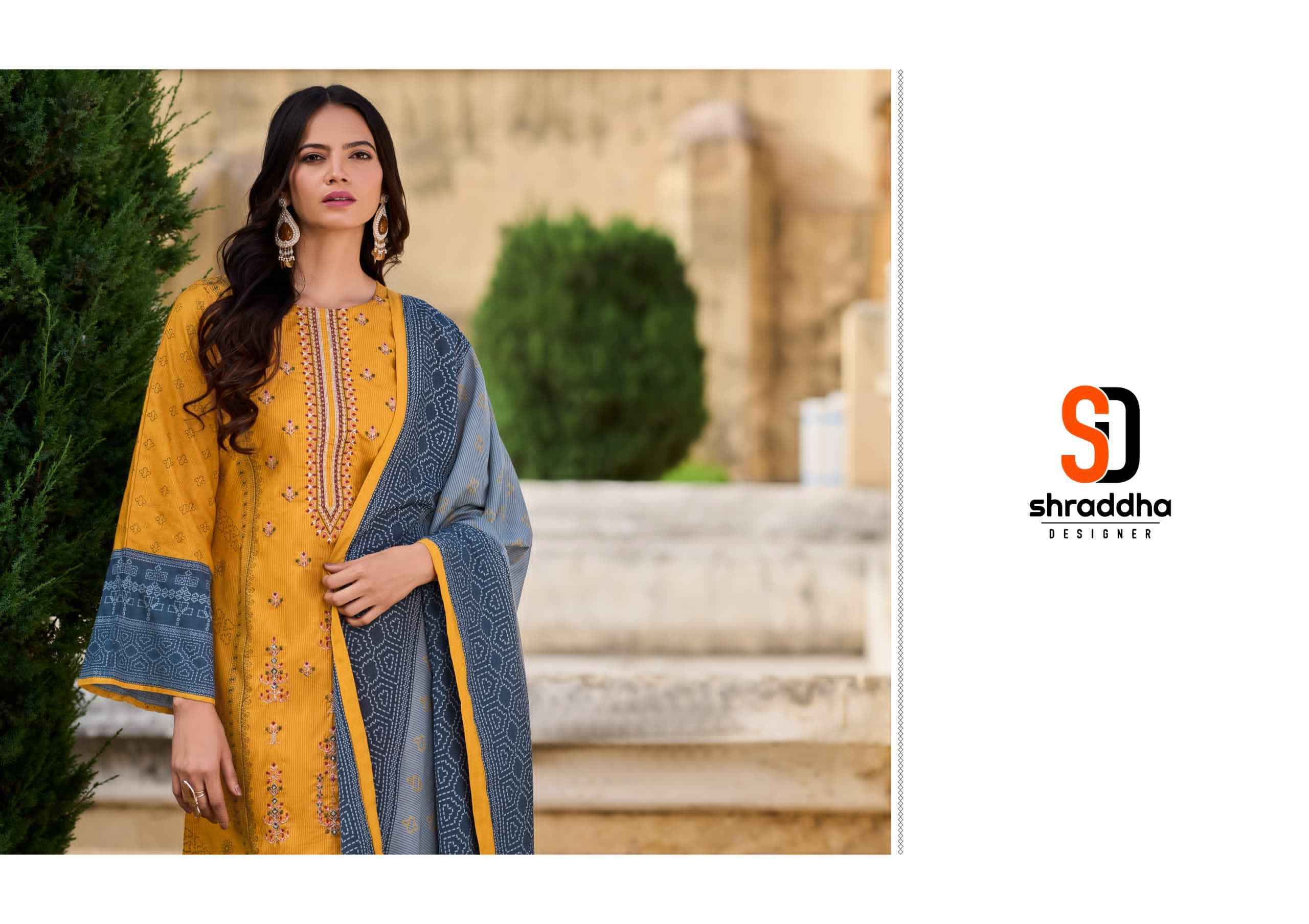 Shraddha Designer Bin Saeed Lawn Collection Vol 12 Cotton Dress Material 4 pcs Catalogue