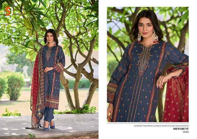 Shraddha Designer Bin Saeed Lawn Collection Vol 12 Cotton Dress Material 4 pcs Catalogue