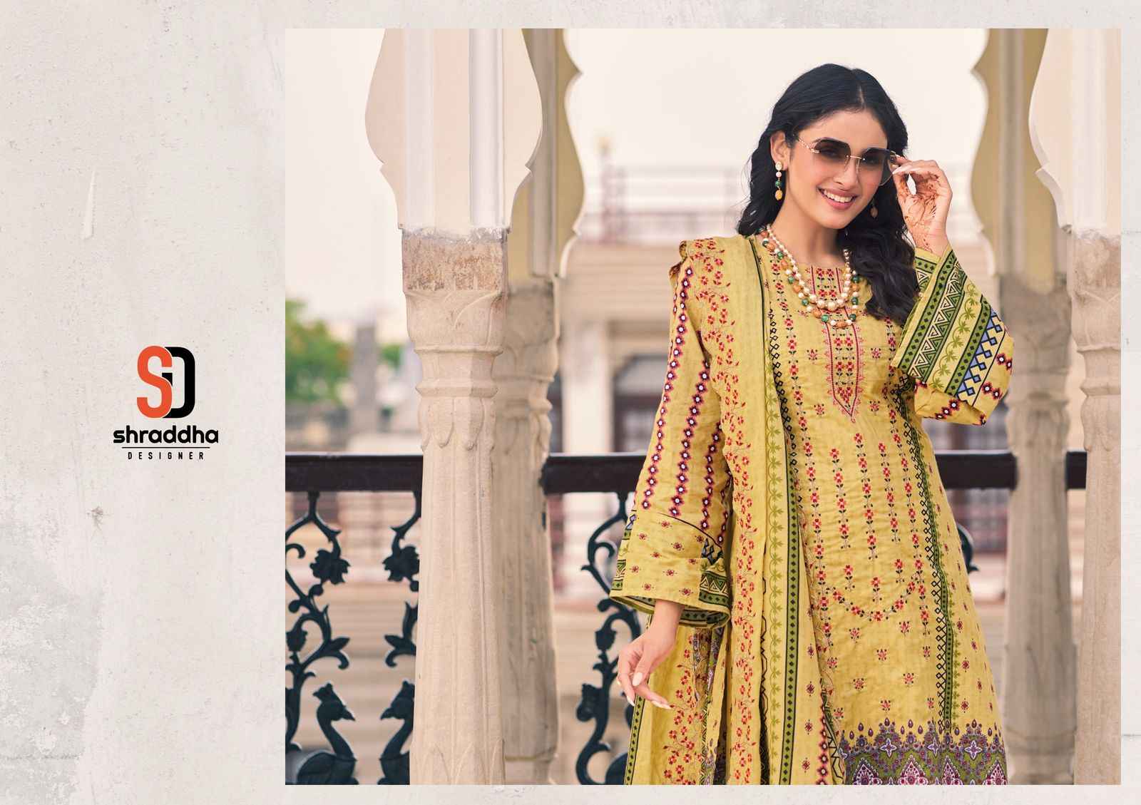 Shraddha Designer Bin Saeed Lawn Collection Vol 13 Cotton Dress Material 8 pcs Catalogue