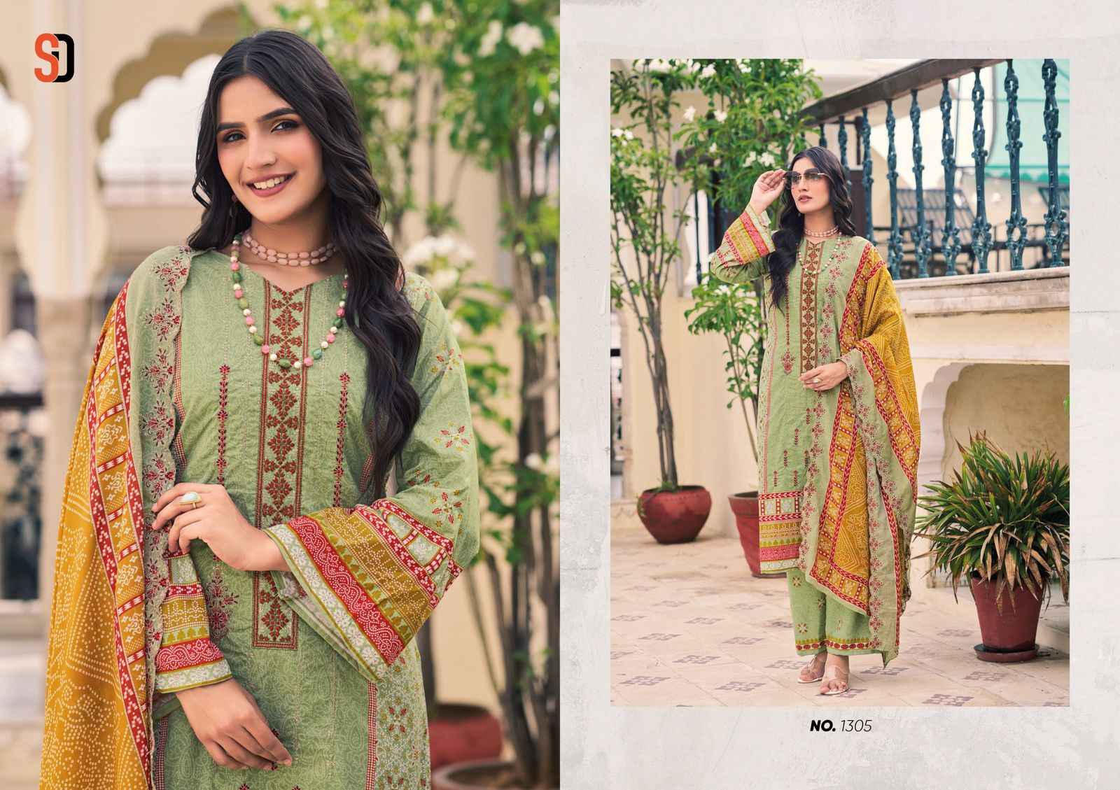 Shraddha Designer Bin Saeed Lawn Collection Vol 13 Cotton Dress Material 8 pcs Catalogue