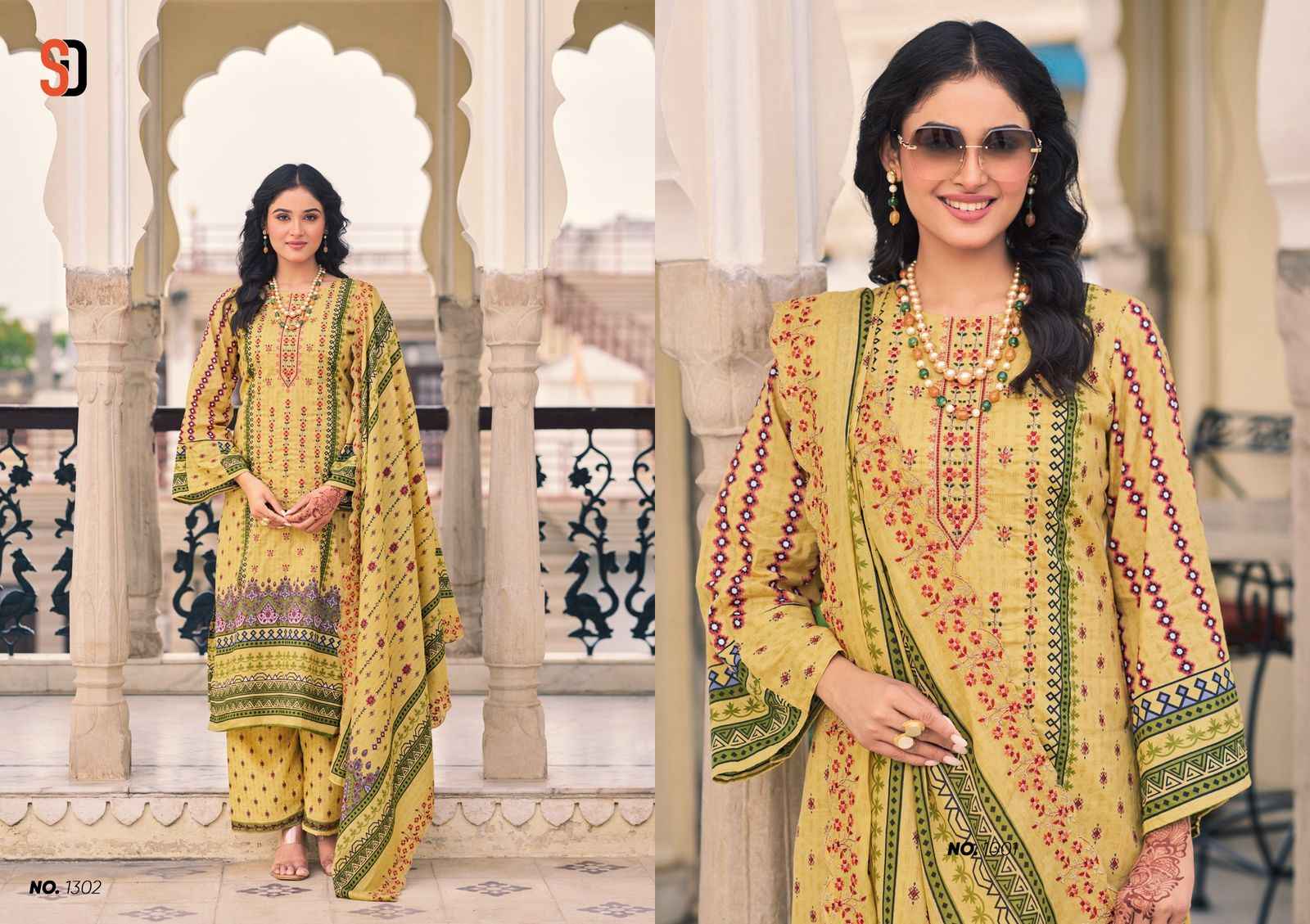 Shraddha Designer Bin Saeed Lawn Collection Vol 13 Cotton Dress Material 8 pcs Catalogue