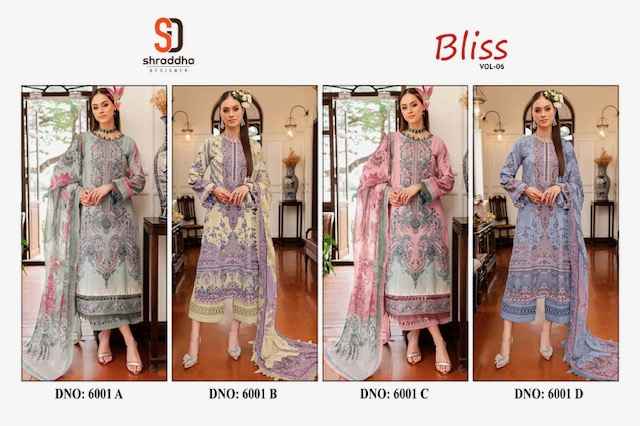 Shraddha Designer Bliss Vol 6 Lawn Cotton Dress Material 4 pcs Catalogue