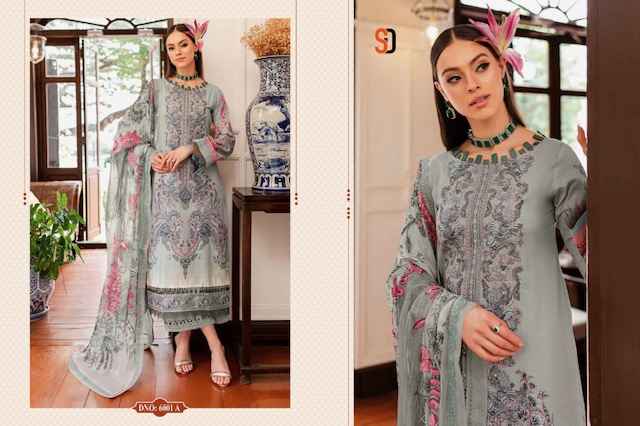 Shraddha Designer Bliss Vol 6 Lawn Cotton Dress Material 4 pcs Catalogue