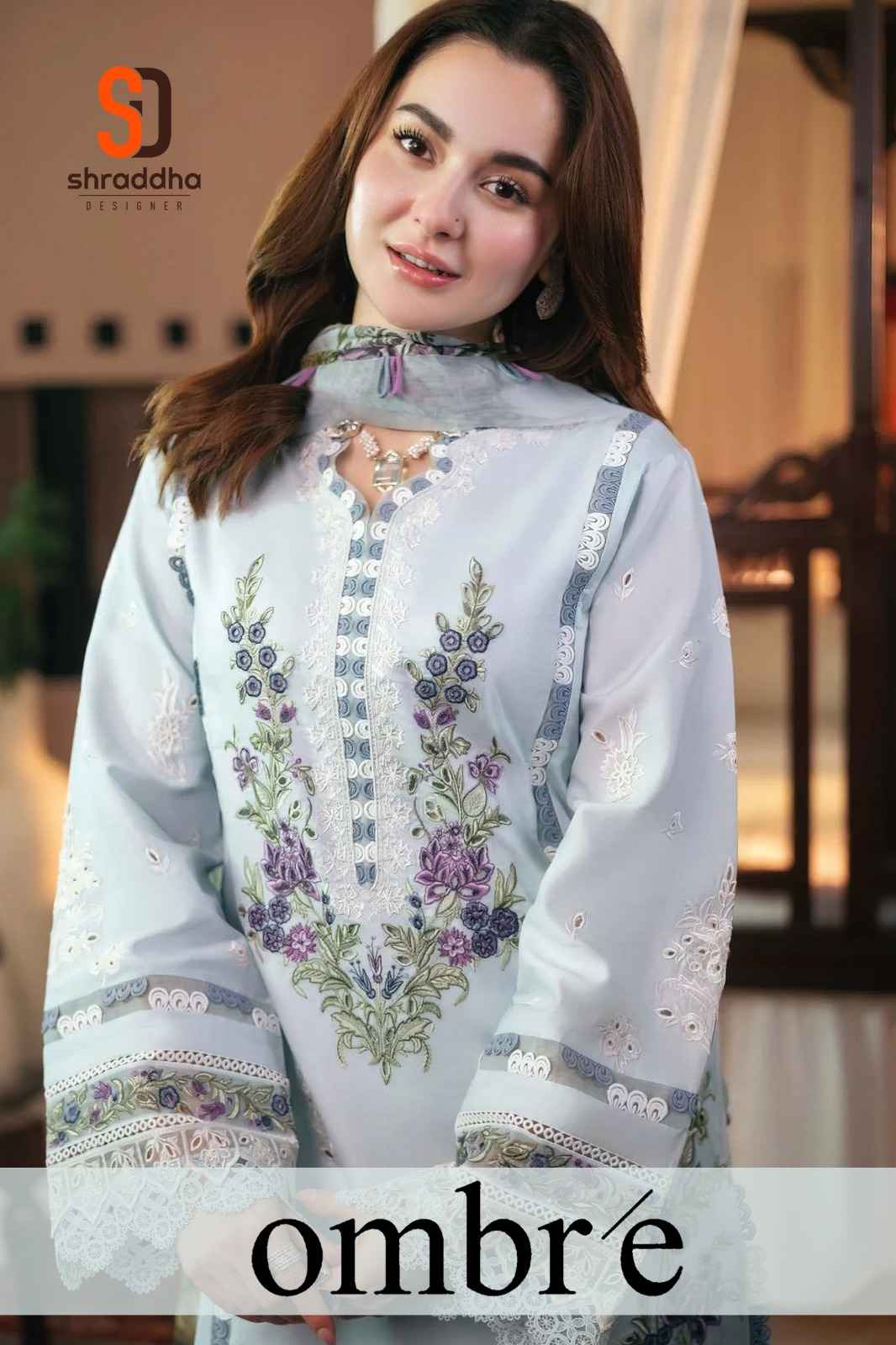 Shraddha Designer Ombre Cotton Dress Material 4 pcs Catalogue
