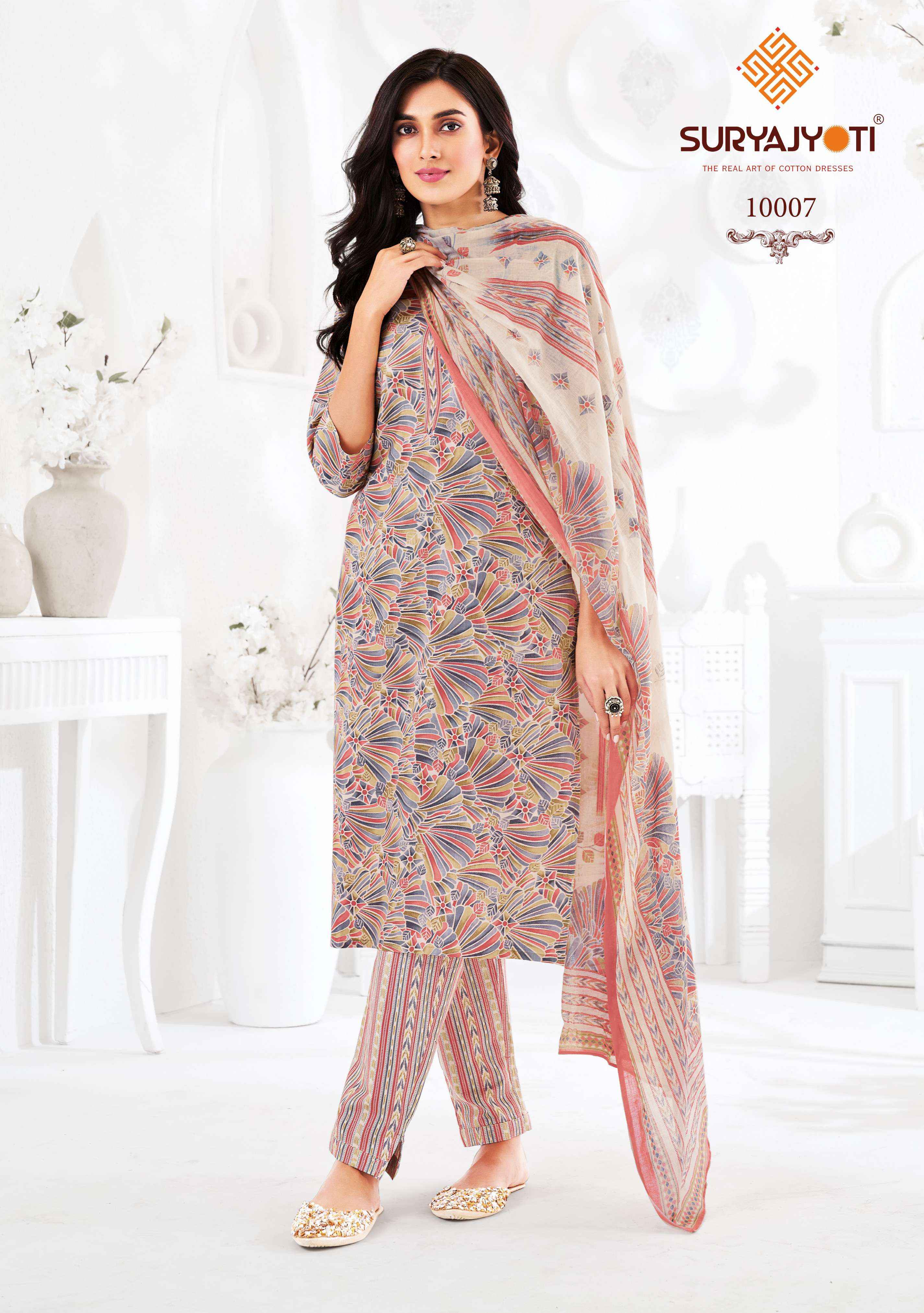 white christmas dresses Handcrafted Cotton Midi Dress Jaipur Print – thejaipurart.com main image 0