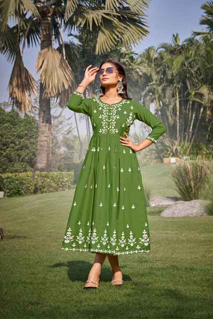 Tips & Tops Lakhnavi Vol 3 Rayon Gown 6 pcs Catalogue
