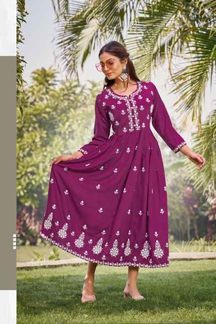 Tips & Tops Lakhnavi Vol 3 Rayon Gown 6 pcs Catalogue