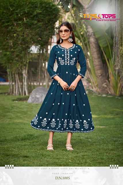 Tips & Tops Lakhnavi Vol 3 Rayon Gown 6 pcs Catalogue