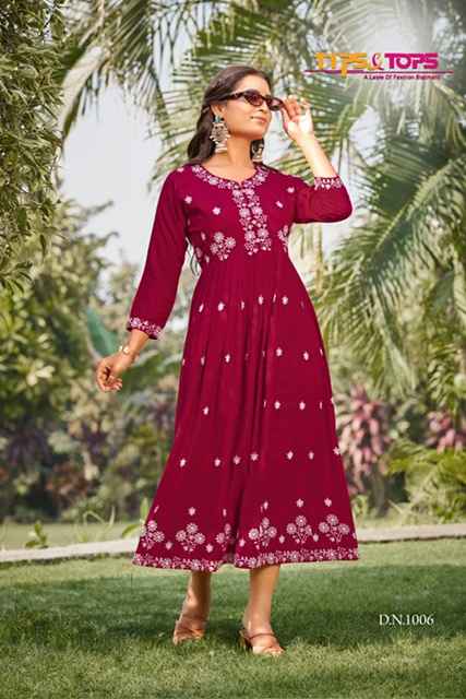 Tips & Tops Lakhnavi Vol 3 Rayon Gown 6 pcs Catalogue