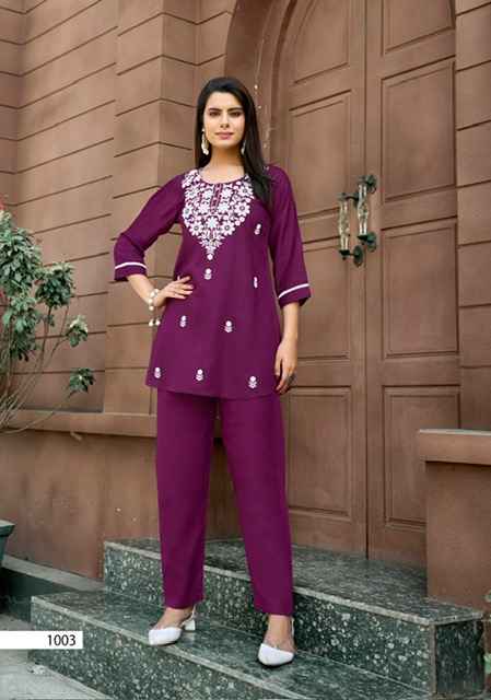 Tips & Tops Polo Rayon Co ord Set 6 pcs Catalogue