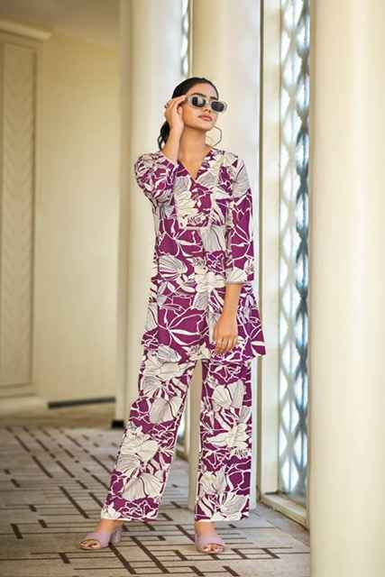 Tips & Tops Viona Rayon Co Ord Set 6 pcs Catalogue