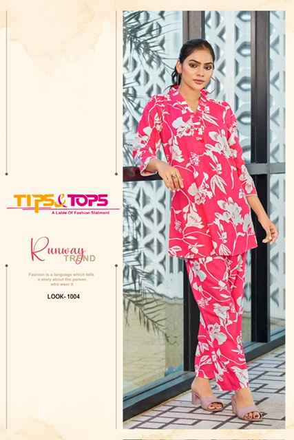 Tips & Tops Viona Rayon Co Ord Set 6 pcs Catalogue