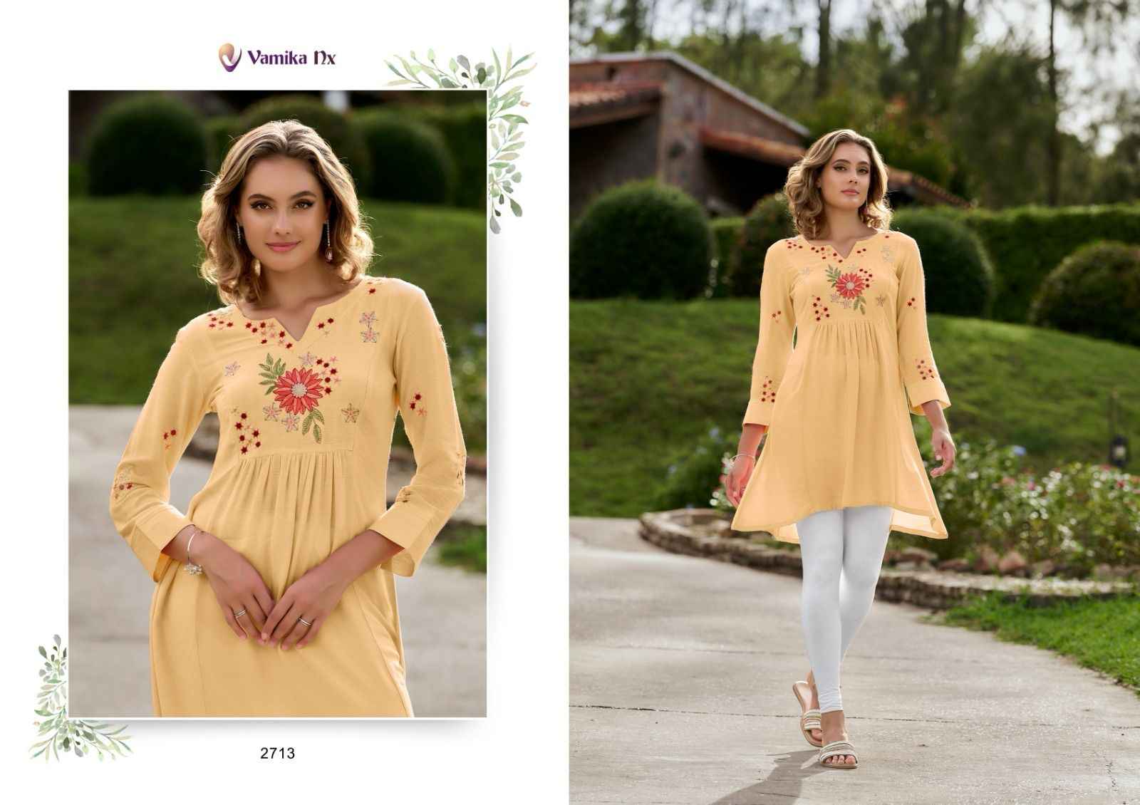 Vamika NX Rang Mahal Vol 3 Rayon Kurti 5 pcs Catalogue
