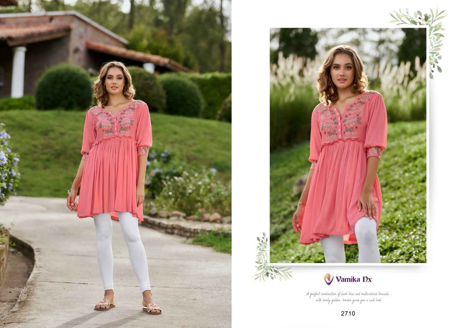 Vamika NX Rang Mahal Vol 3 Rayon Kurti 5 pcs Catalogue