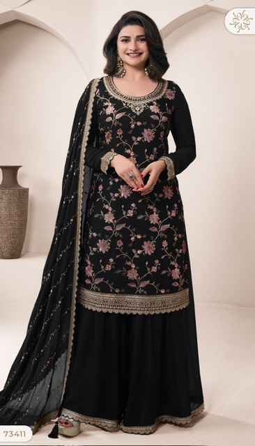 Vinay Kuleesh Lekha Chinon Dress Material 4 pcs Catalogue