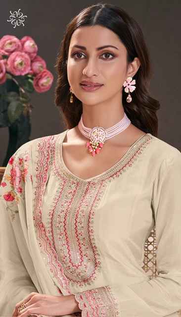 Vinay Kuleesh Naaz Moonga Silk Dress 4 pcs Catalogue