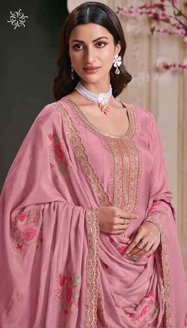 Vinay Kuleesh Naaz Moonga Silk Dress 4 pcs Catalogue