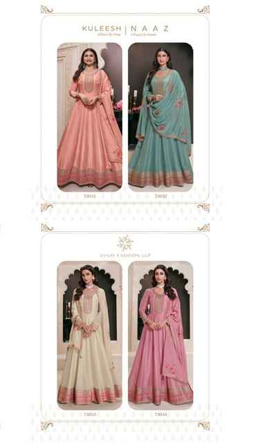 Vinay Kuleesh Naaz Moonga Silk Dress 4 pcs Catalogue